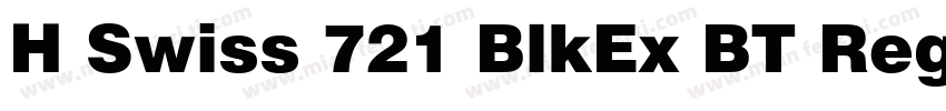 H Swiss 721 BlkEx BT Regular字体转换